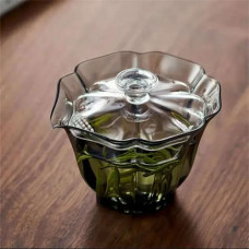 Creative Glass Tea Tureen High Temperature Resistant with Strainer Hole Hand Gripping Bowl Household Kung Fu Teaware Accessories