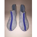 Women's Blue Suede Faux Fur Booties Native American Style Slip On Moccasins 7M