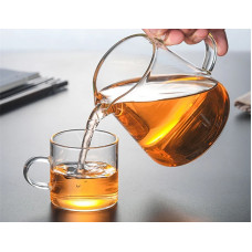 Heat-resisting clear glass tea pot