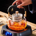Glass Tea Pot With Weave Handle Heat-resistant Glass Teapot
