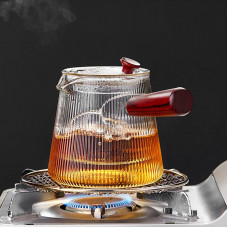 Side Handle Teapot Glass Single Pot