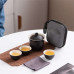 Travel Teaware Set(One Pot and Three Cups) Portable Outdoor Camping Kung Fu Tea Making Tool The Best Gift for Tea Culture Lovers