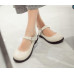 Lolita Mary Janes Womens  Flat Court Vintage Round Toe Sweet Shoes Ankle Strap