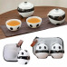 Fortune Cat Pattern Tea Brewing Set Traditional Kung Fu Tea Ceramic Teaware Outdoor Travel Portable Storage Teapot Teacup Gifts